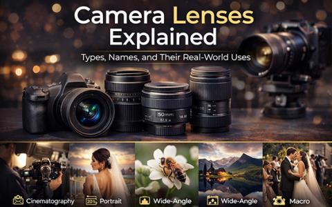 Camera Lenses Explained: Types, Names, and Their Real-World Uses